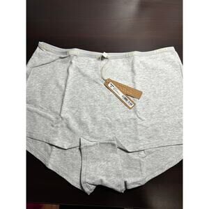Skims Gray Cotton Logo Hot Pant | Size 3X